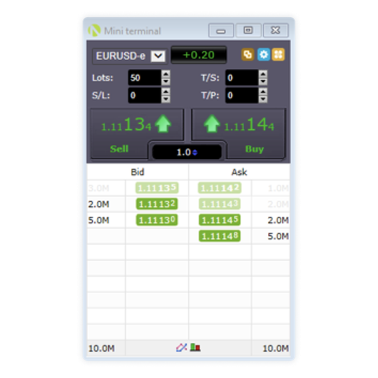 Depth of Market Mini Terminal