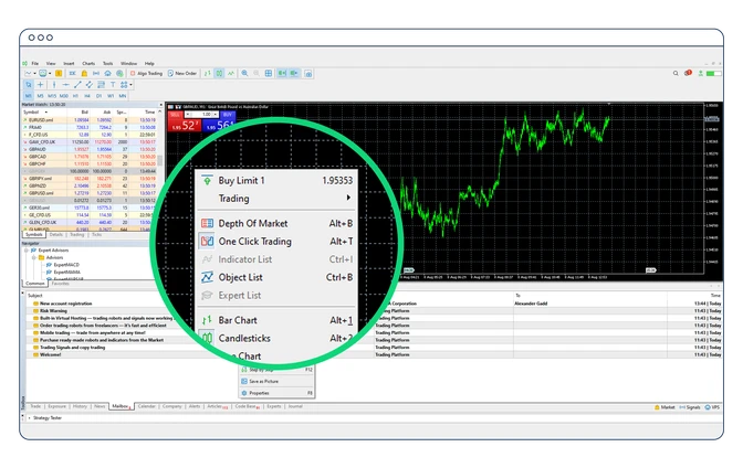 One click trading MT5